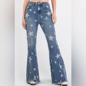 Black Velvet Flare star swim jeans